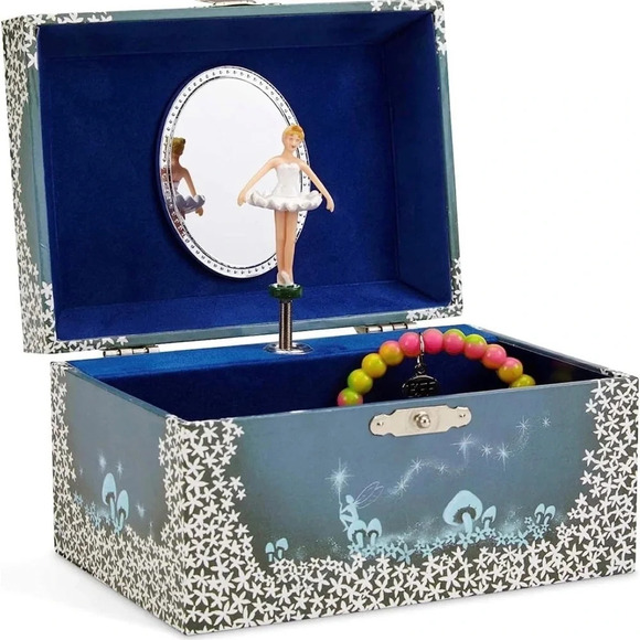 Twirling Ballerina and Mushrooms Musical Jewelry Storage Box, NWT 🩰🍄 - Picture 1 of 15
